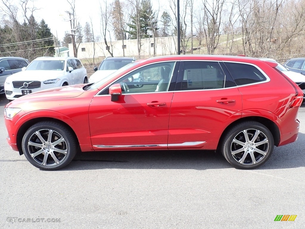 2018 XC60 T6 AWD Inscription - Fusion Red Metallic / Blonde photo #7