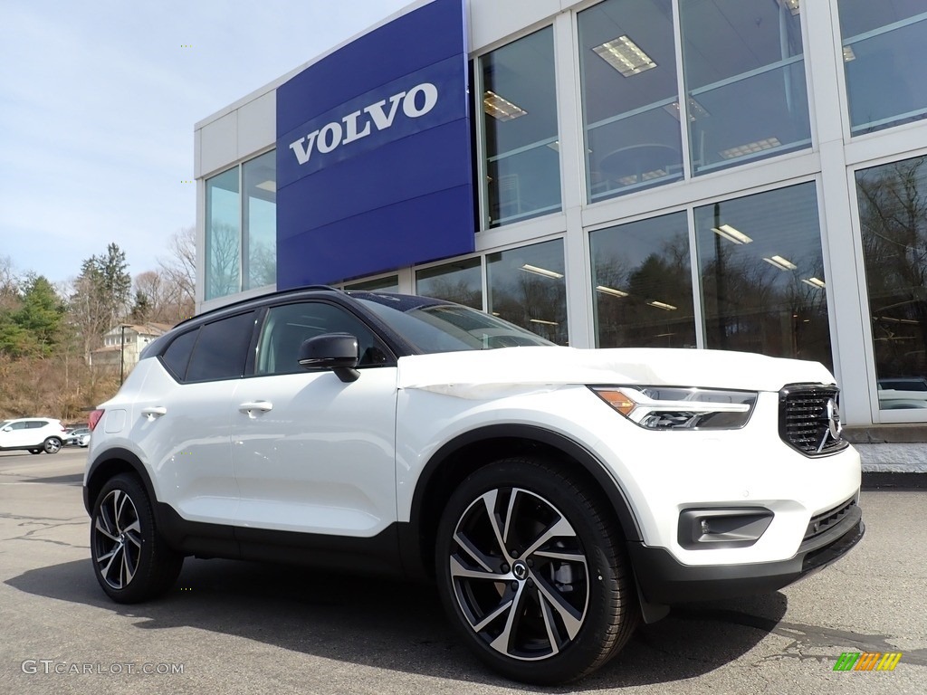 2021 XC40 T5 R-Design AWD - Crystal White Metallic / Charcoal photo #1