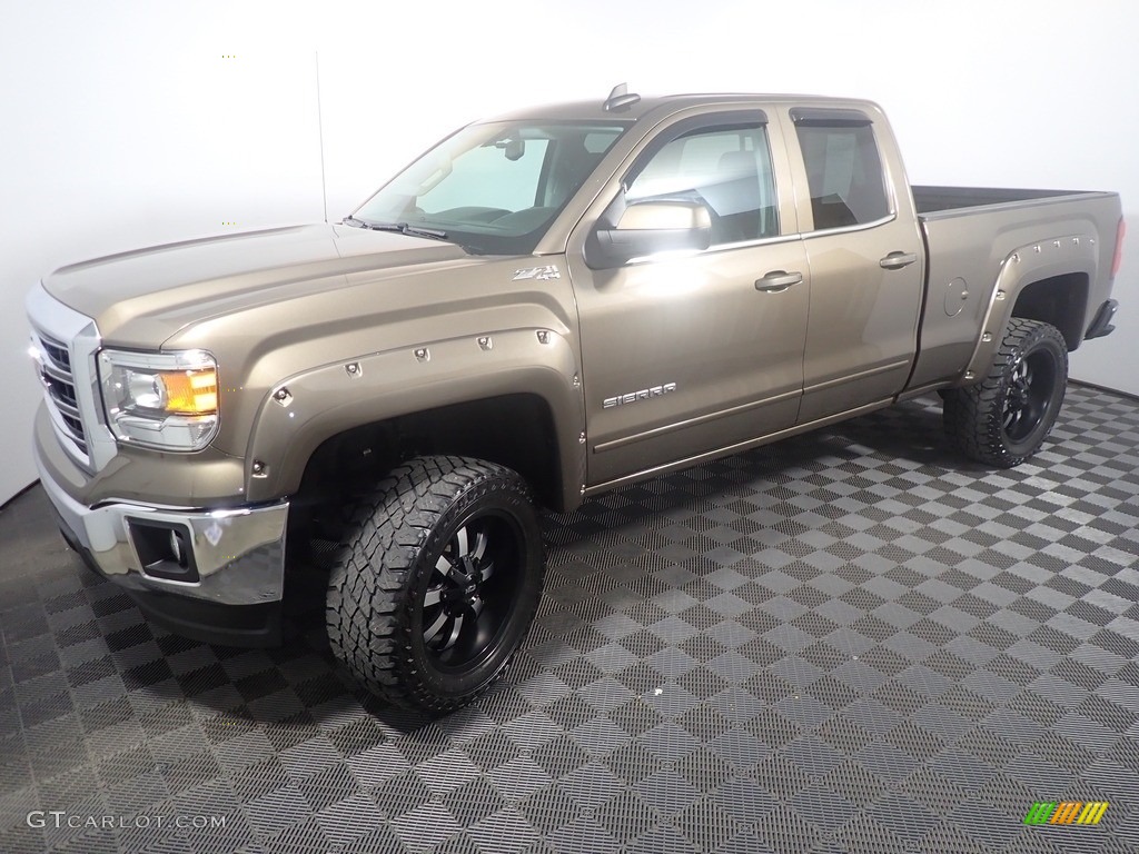 2015 Sierra 1500 SLE Double Cab 4x4 - Bronze Alloy Metallic / Jet Black photo #9