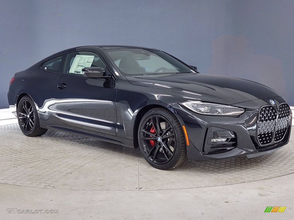 Black Sapphire Metallic 2021 BMW 4 Series 430i Coupe Exterior Photo #141417347