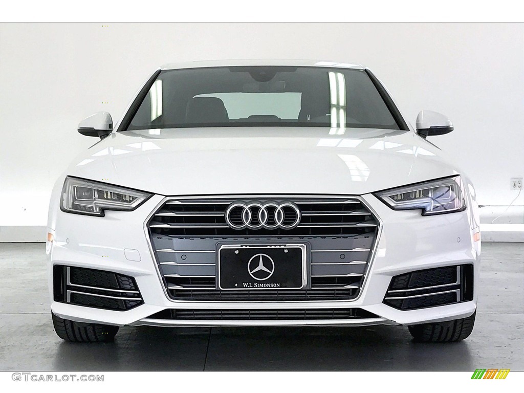 2018 A4 2.0T Premium Plus - Glacier White Metallic / Black photo #2