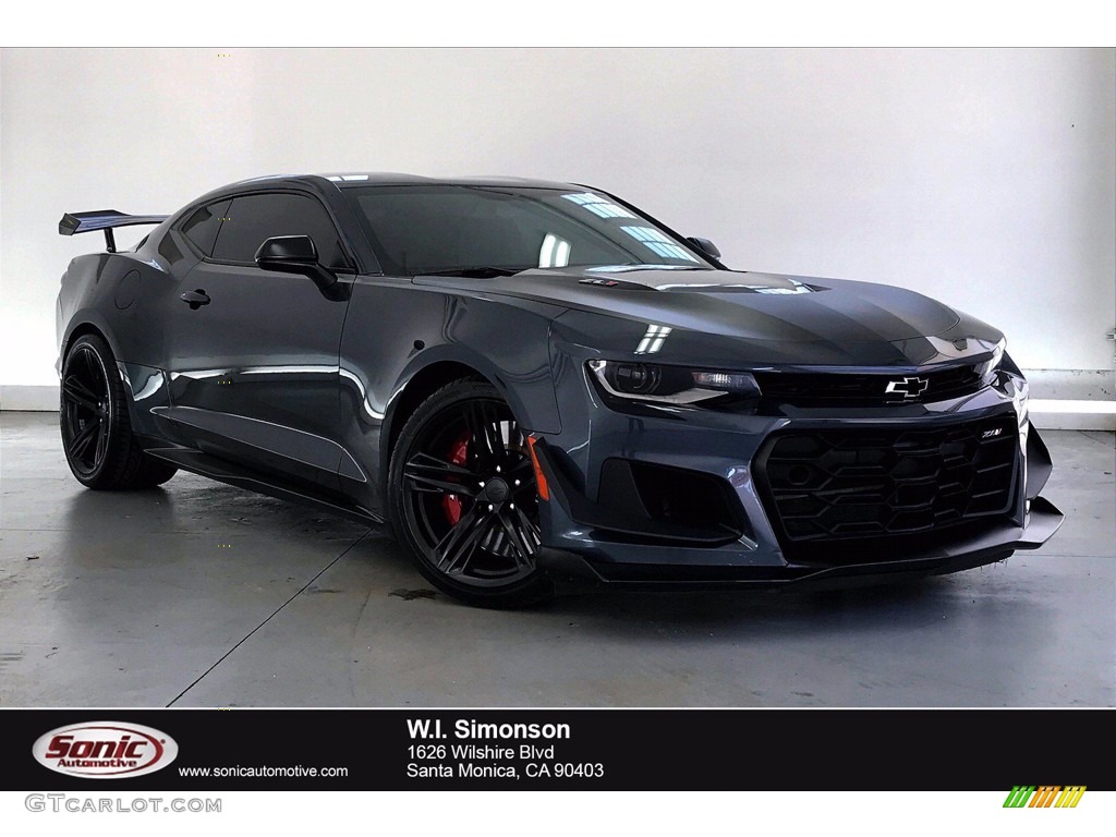 2020 Camaro ZL1 Coupe - Shadow Gray Metallic / Adrenaline Red photo #1