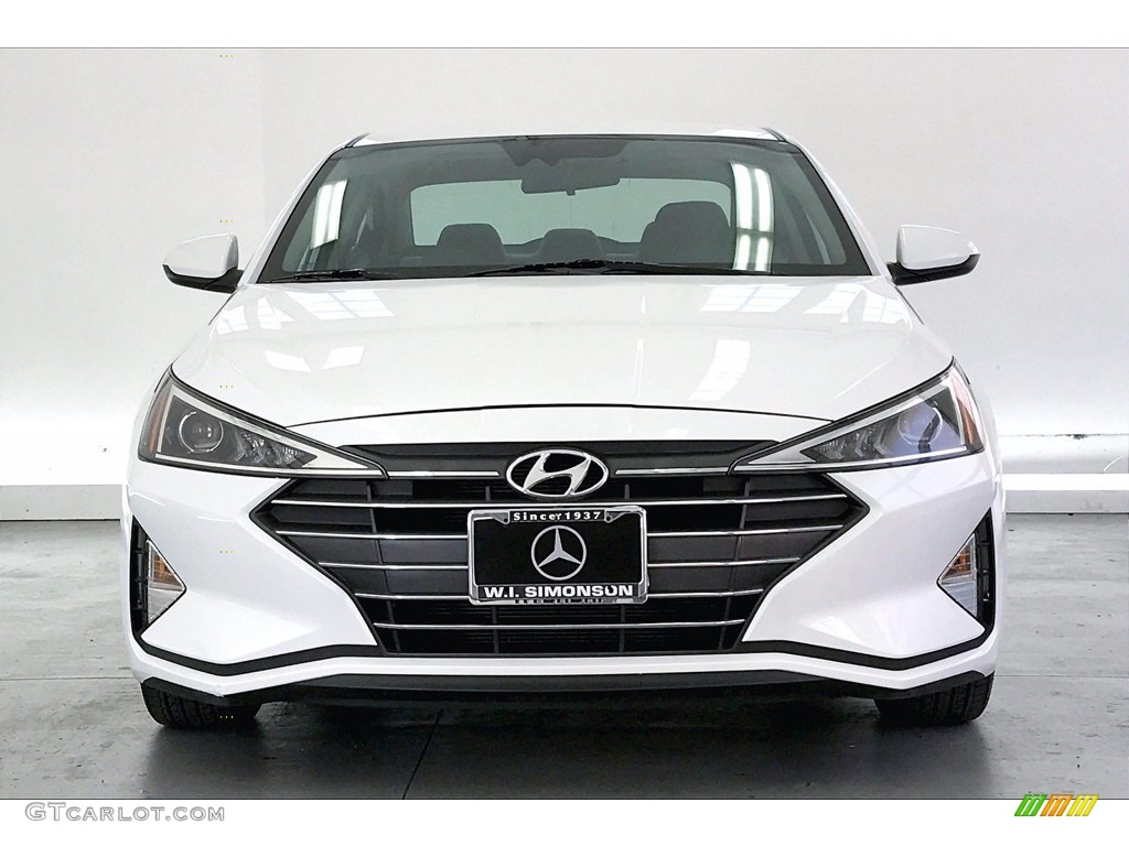 2019 Elantra SEL - Quartz White Pearl / Beige photo #2