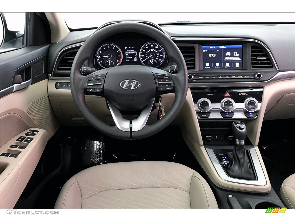 2019 Elantra SEL - Quartz White Pearl / Beige photo #4
