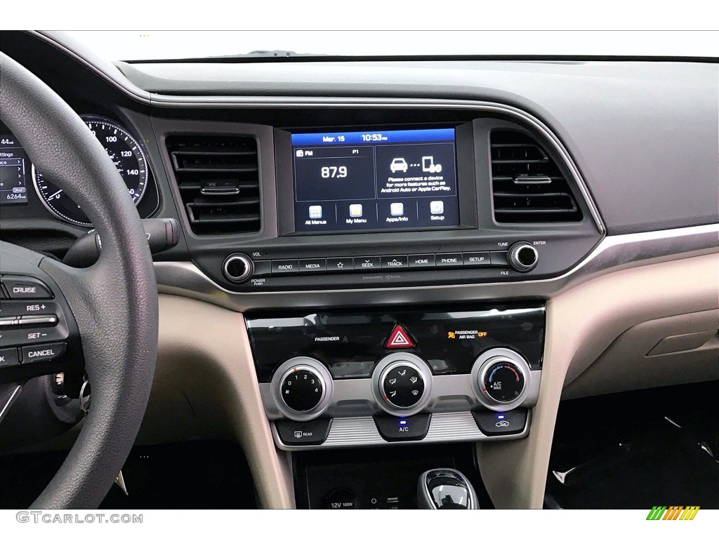2019 Elantra SEL - Quartz White Pearl / Beige photo #5