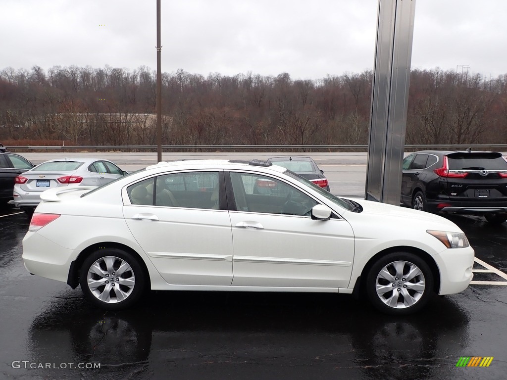 2010 Accord EX-L V6 Sedan - White Diamond Pearl / Ivory photo #5