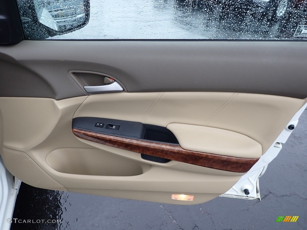 2010 Accord EX-L V6 Sedan - White Diamond Pearl / Ivory photo #7