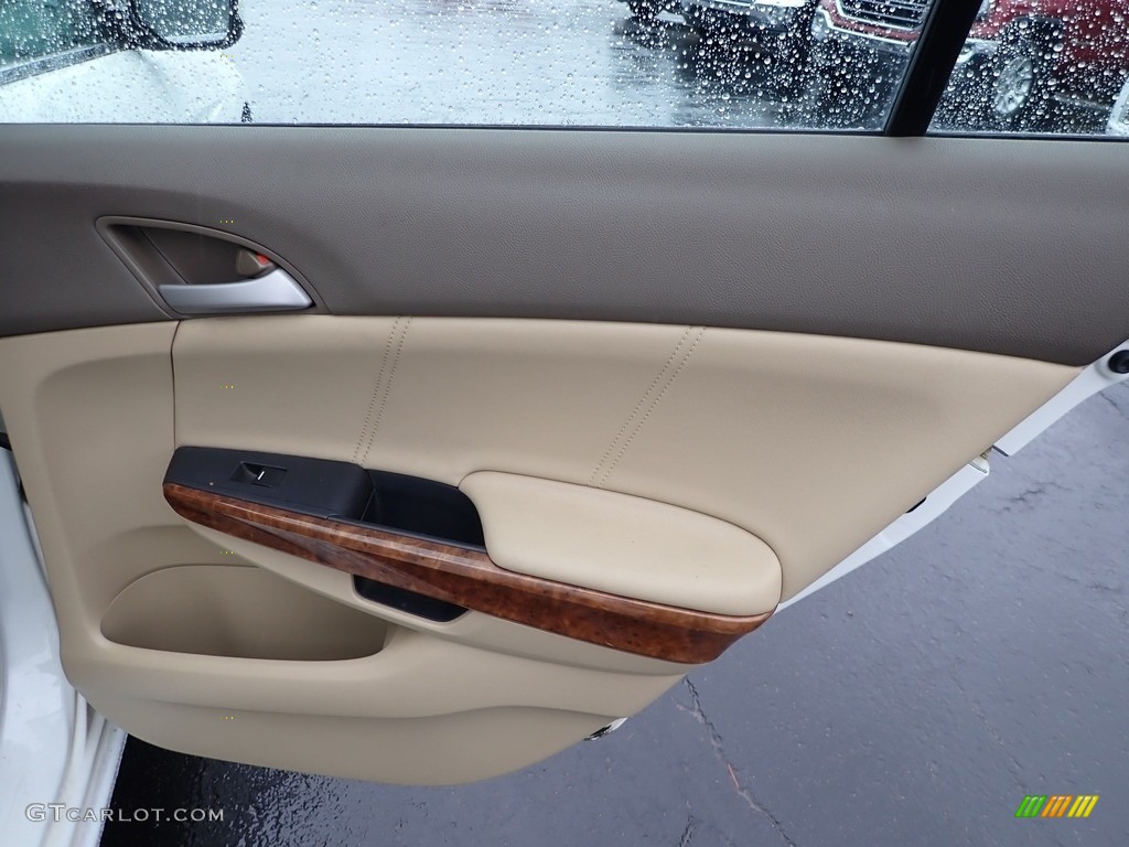 2010 Accord EX-L V6 Sedan - White Diamond Pearl / Ivory photo #8