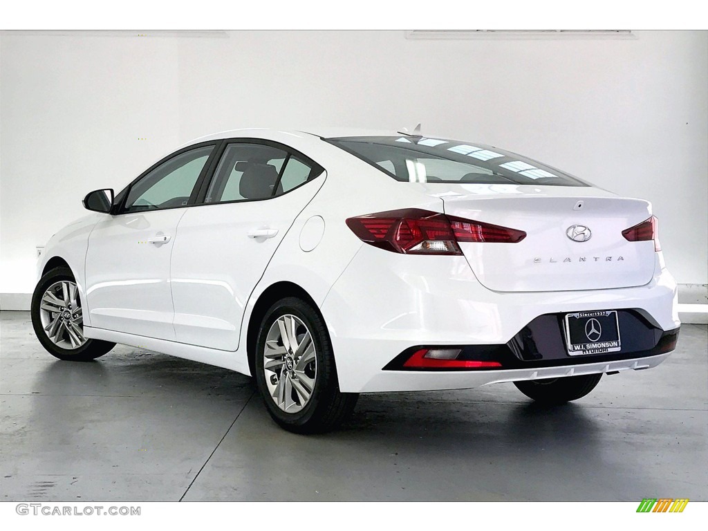 2019 Elantra SEL - Quartz White Pearl / Beige photo #9