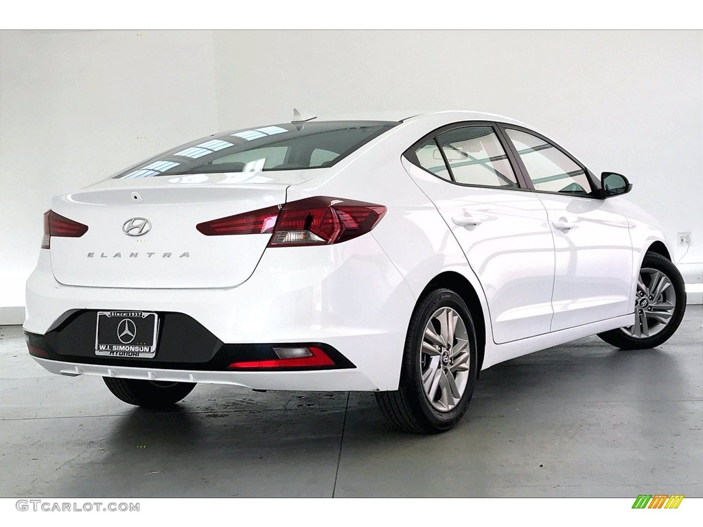 2019 Elantra SEL - Quartz White Pearl / Beige photo #12