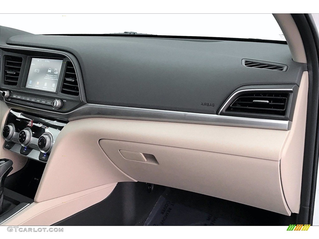 2019 Elantra SEL - Quartz White Pearl / Beige photo #15