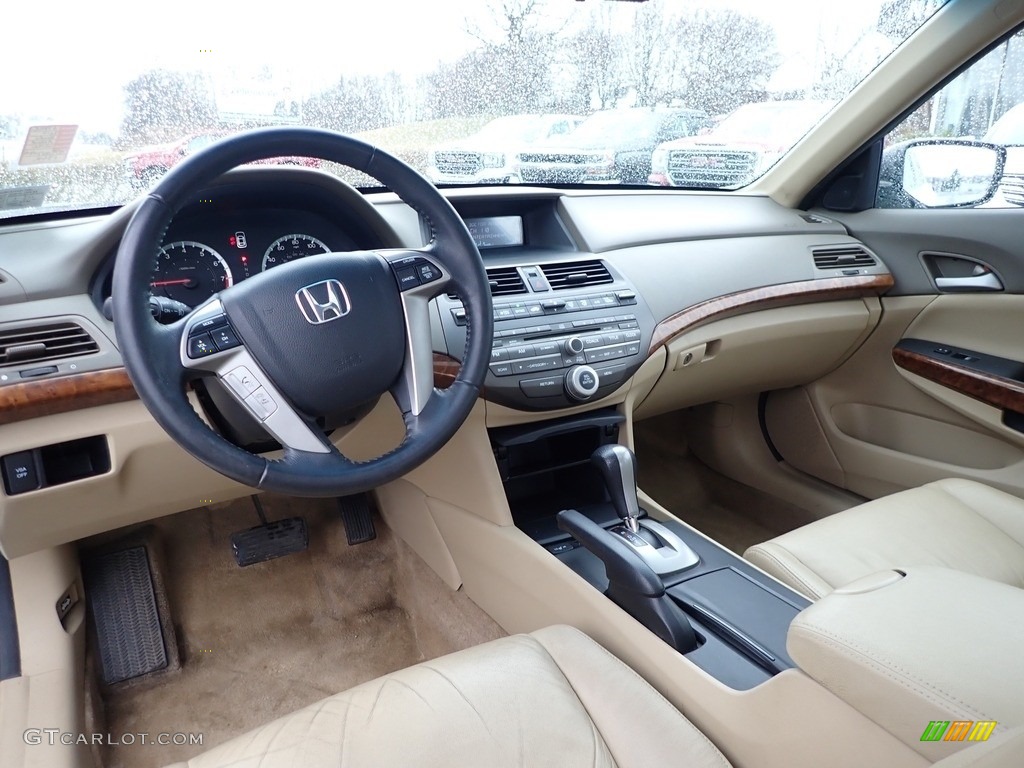 2010 Accord EX-L V6 Sedan - White Diamond Pearl / Ivory photo #18
