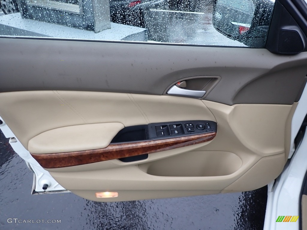 2010 Accord EX-L V6 Sedan - White Diamond Pearl / Ivory photo #20