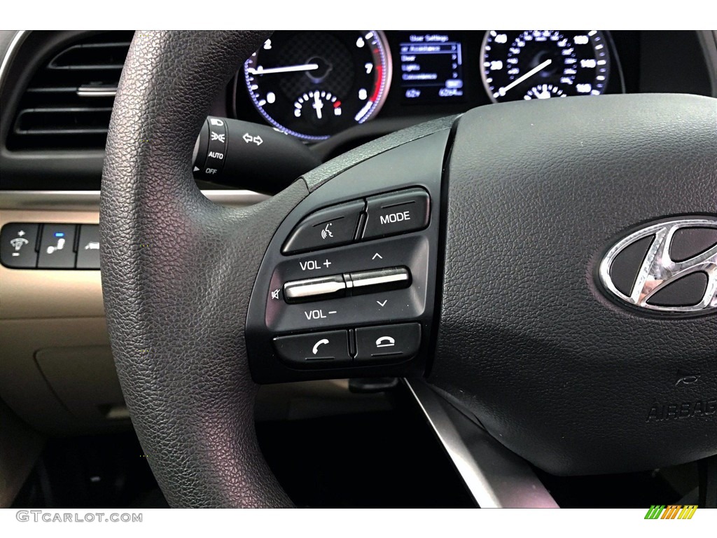 2019 Elantra SEL - Quartz White Pearl / Beige photo #20