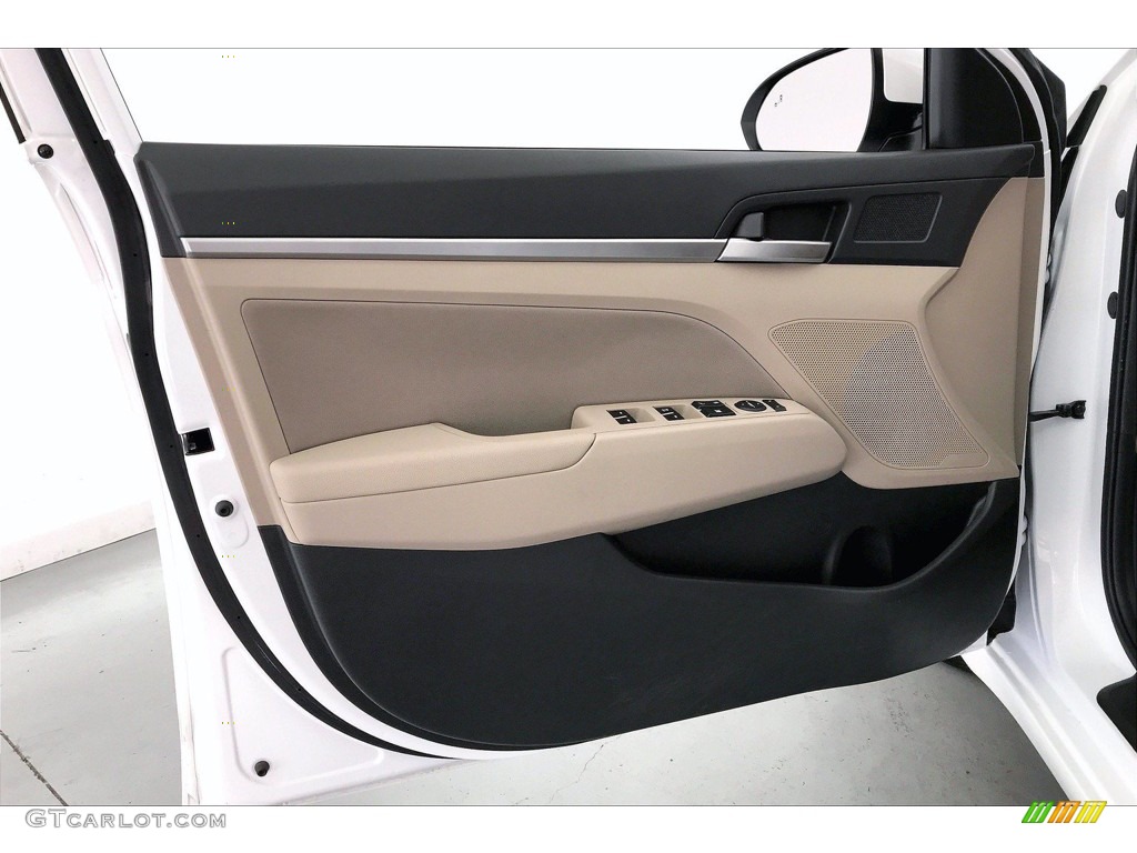 2019 Elantra SEL - Quartz White Pearl / Beige photo #24