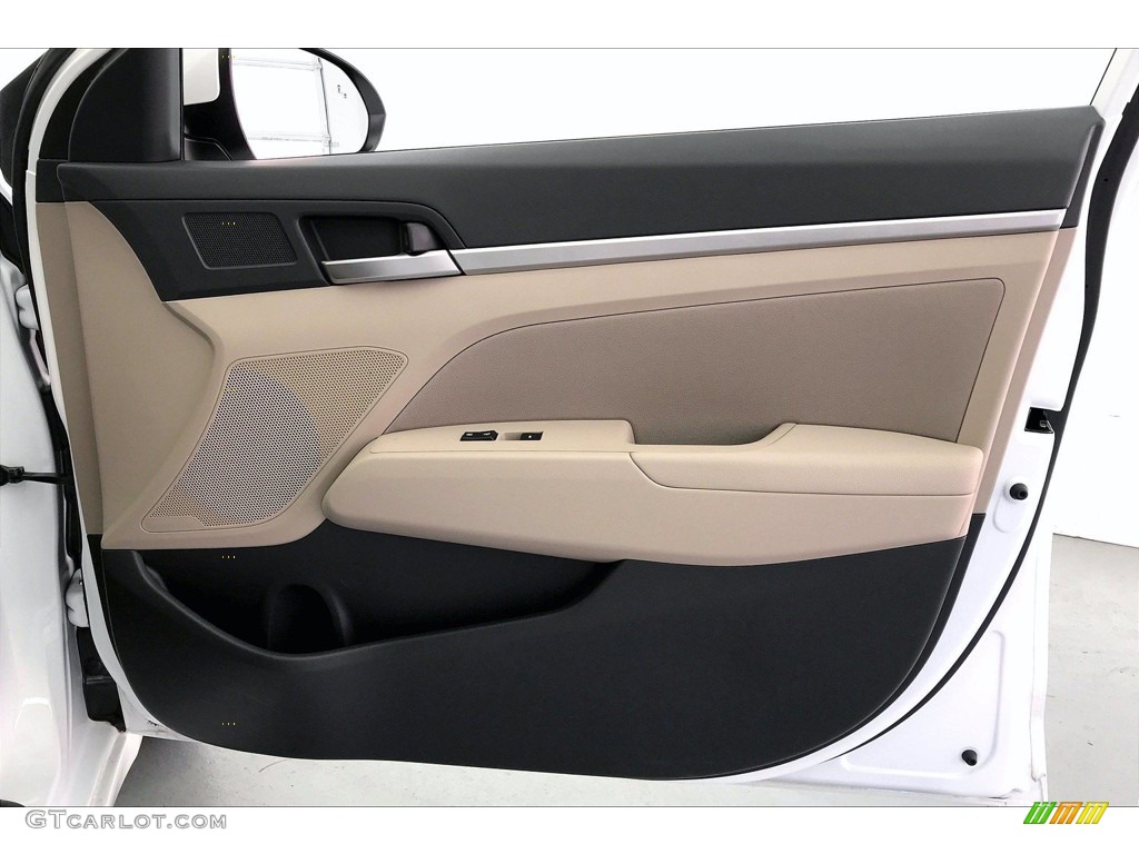 2019 Elantra SEL - Quartz White Pearl / Beige photo #25