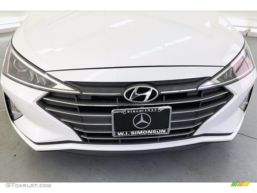 2019 Elantra SEL - Quartz White Pearl / Beige photo #28