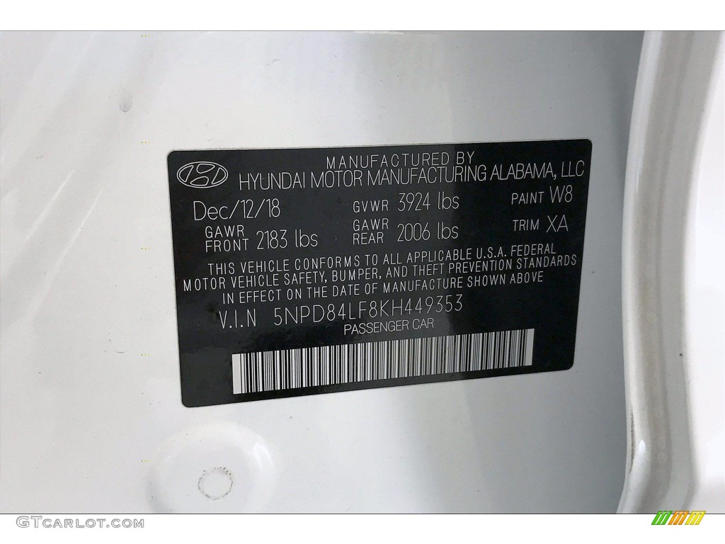 2019 Elantra SEL - Quartz White Pearl / Beige photo #31