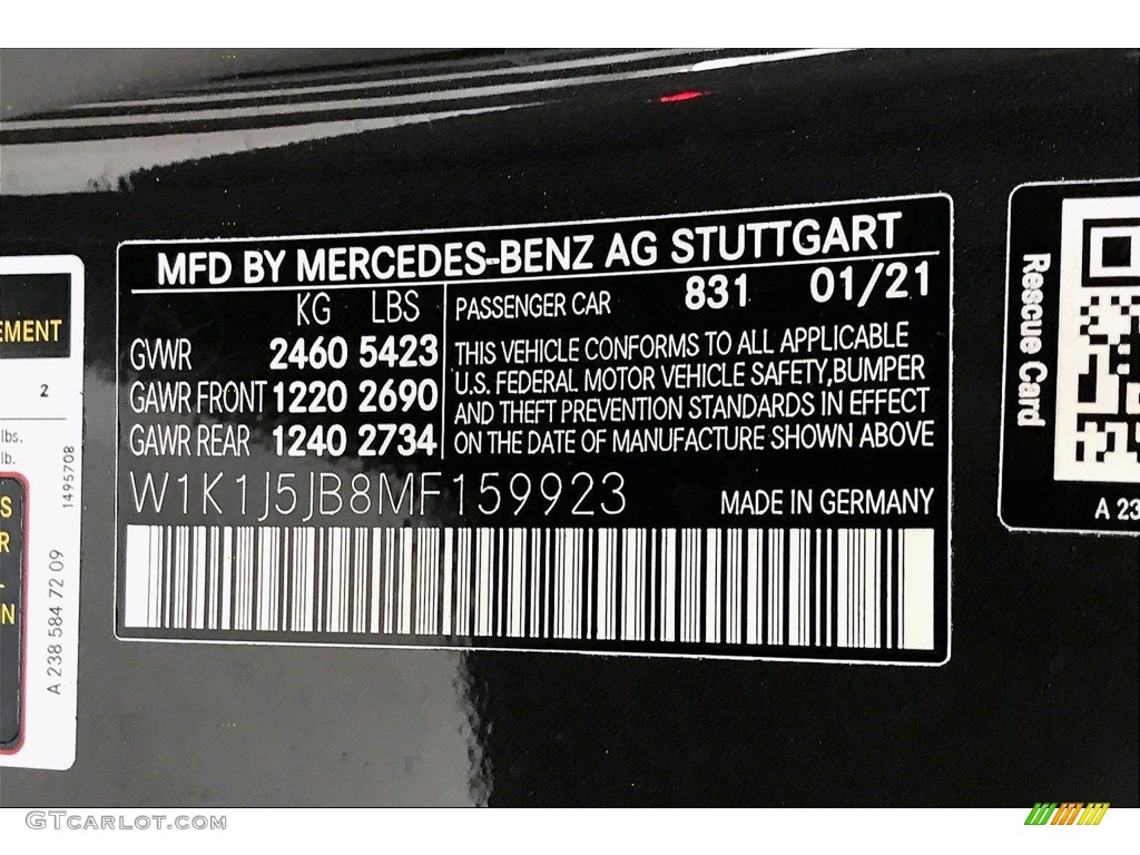 2021 E Color Code 831 for Graphite Gray Metallic Photo #141420035