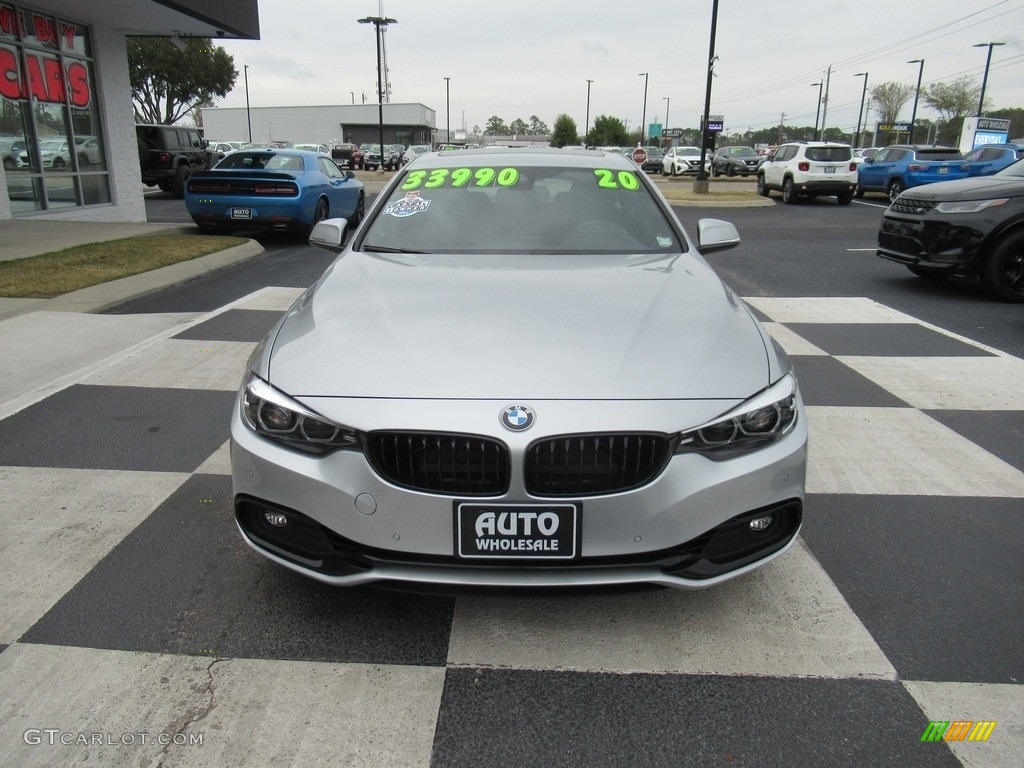 2020 4 Series 430i Gran Coupe - Glacier Silver Metallic / Black photo #2