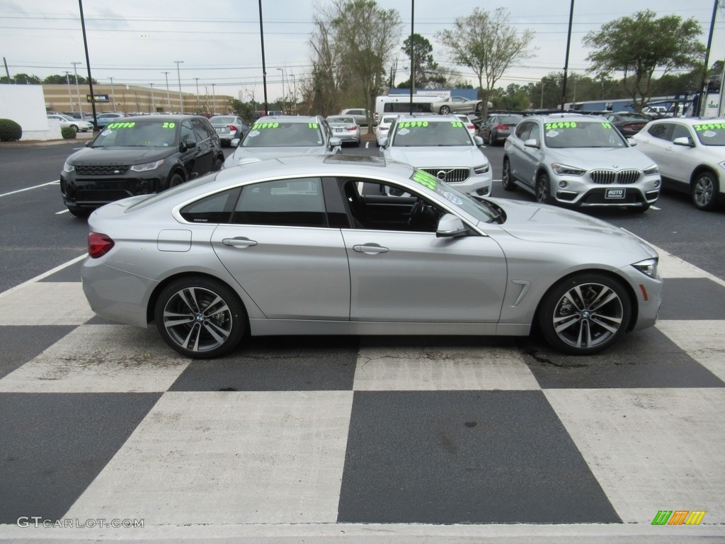 2020 4 Series 430i Gran Coupe - Glacier Silver Metallic / Black photo #3