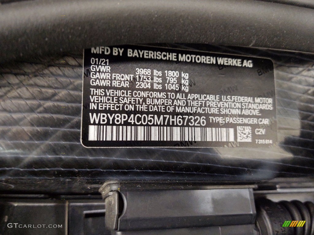 2021 BMW i3 w/Range Extender Color Code Photos