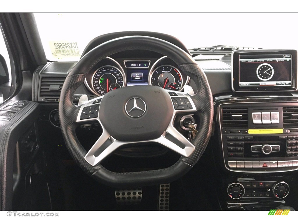 2016 Mercedes-Benz G 63 AMG designo Black Steering Wheel Photo #141425745