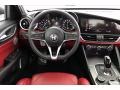 Black/Red 2018 Alfa Romeo Giulia Ti Sport Steering Wheel
