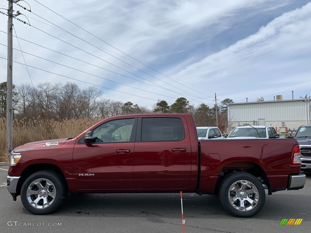 Delmonico Red Pearl 2021 Ram 1500 Big Horn Crew Cab 4x4 Exterior Photo #141426565