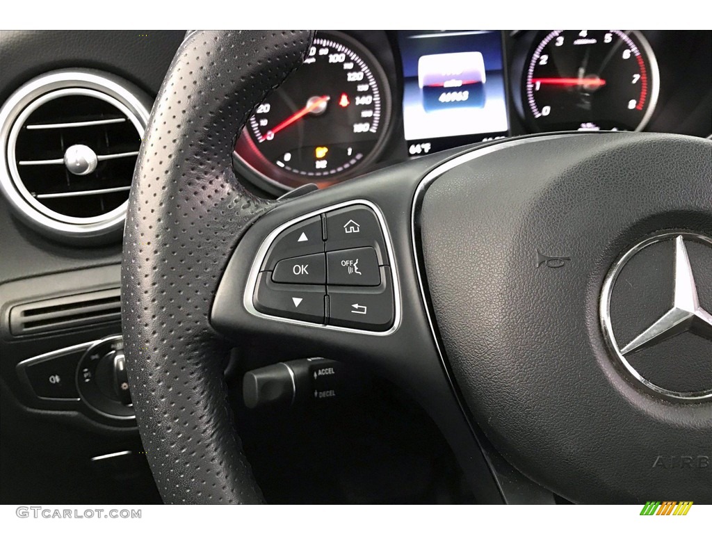 2018 Mercedes-Benz GLC 350e 4Matic Black Steering Wheel Photo #141427531