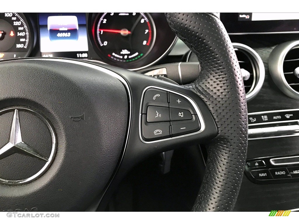 2018 Mercedes-Benz GLC 350e 4Matic Black Steering Wheel Photo #141427555