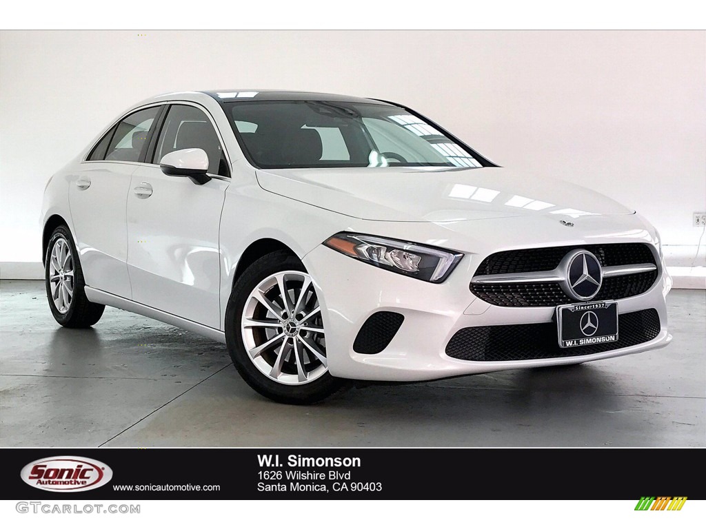 2020 A 220 Sedan - Digital White Metallic / Black photo #1