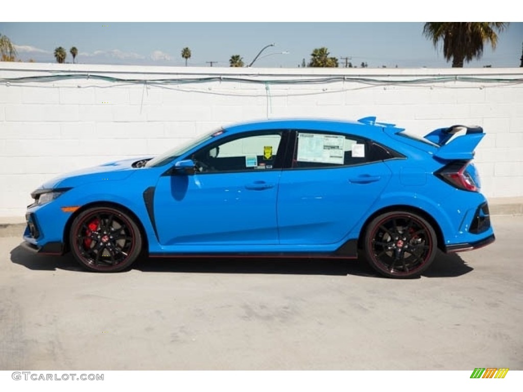 2021 Civic Type R - Boost Blue Pearl / Black/Red photo #4