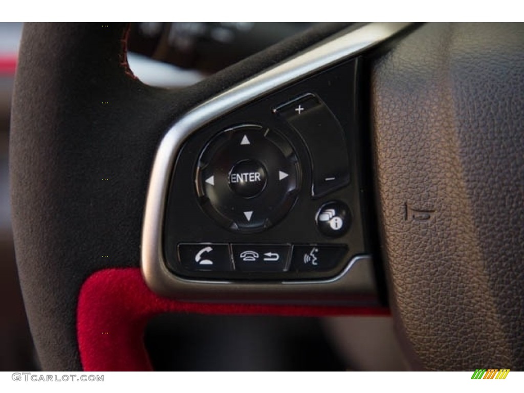 2021 Honda Civic Type R Black/Red Steering Wheel Photo #141430789