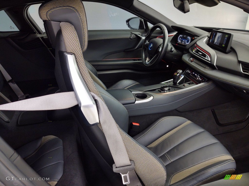 Black w/Yellow Accents Interior 2017 BMW i8 Standard i8 Model Photo #141430813