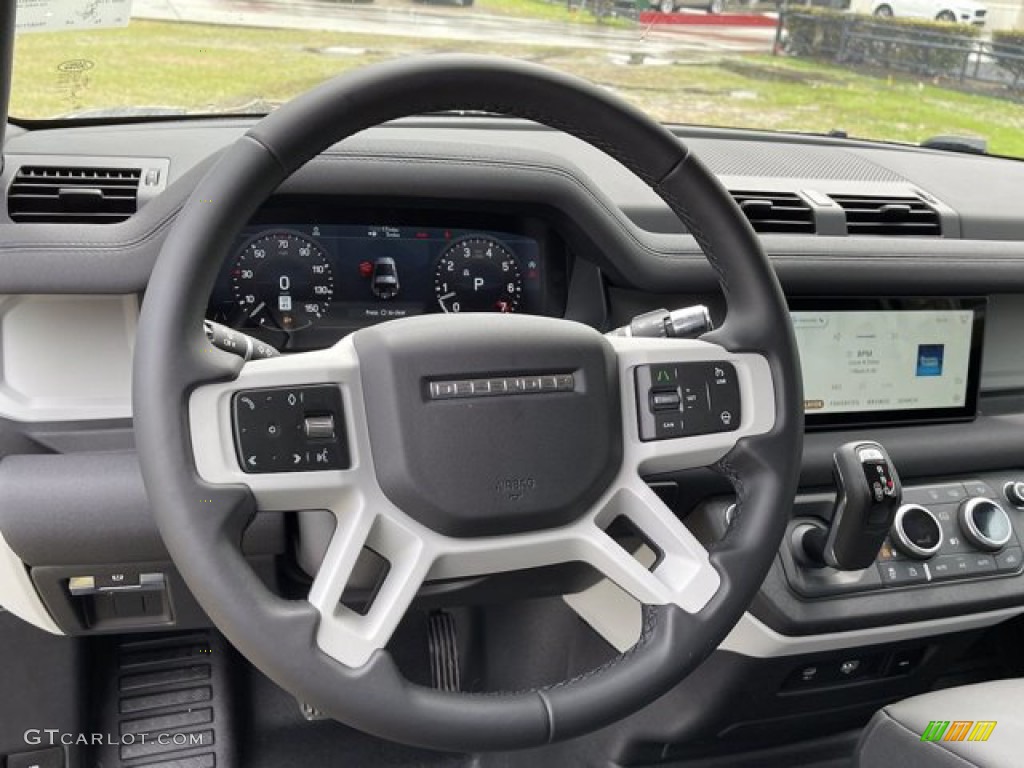 2021 Land Rover Defender 90 First Edition Ebony Steering Wheel Photo #141431332