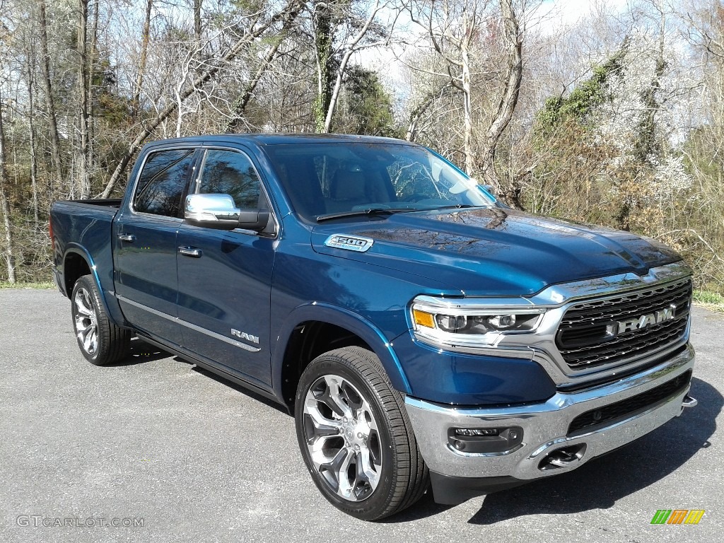 Patriot Blue Pearl 2021 Ram 1500 Limited Crew Cab 4x4 Exterior Photo
