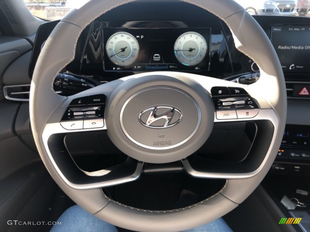 2021 Elantra SEL - Shimmering Silver Pearl / Medium Gray photo #10