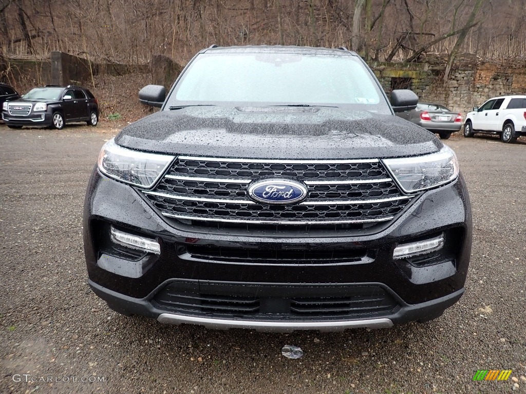 2021 Explorer XLT 4WD - Agate Black Metallic / Ebony photo #4