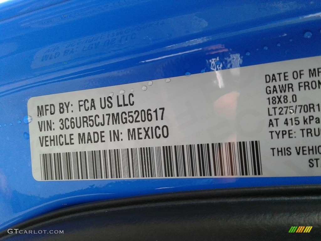 2021 2500 Tradesman Crew Cab 4x4 - New Holland Blue / Black photo #28