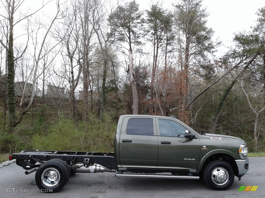 Olive Green Pearl 2021 Ram 3500 Tradesman Crew Cab 4x4 Chassis Exterior Photo #141435442