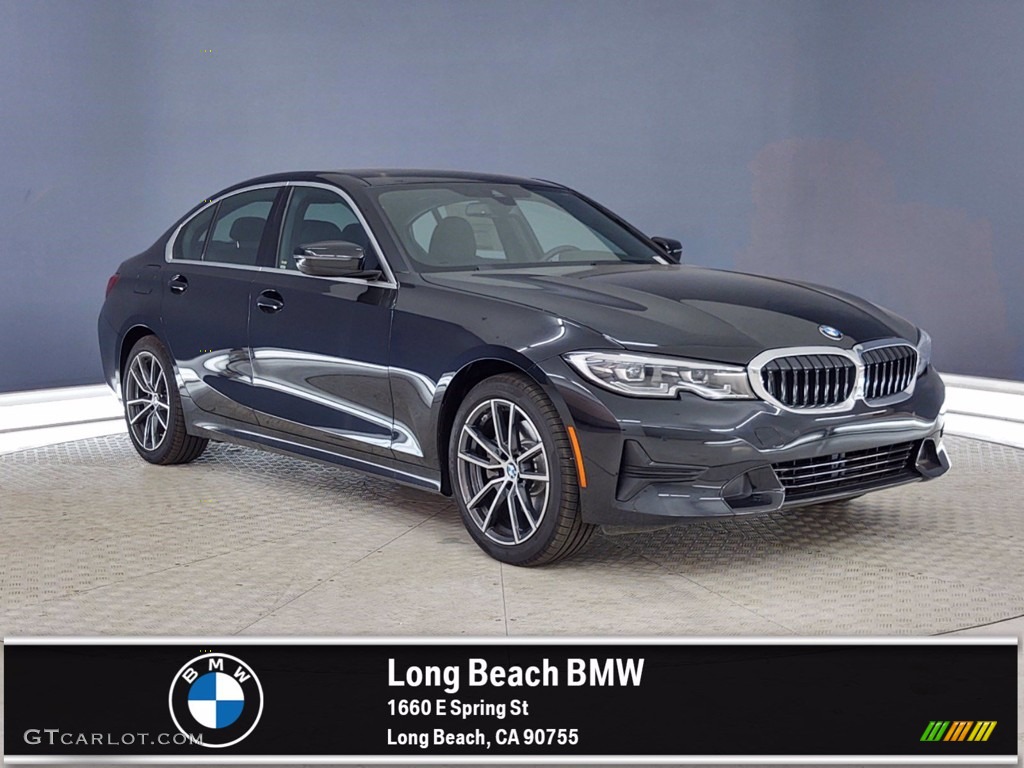 2021 3 Series 330e Sedan - Black Sapphire Metallic / Black photo #1