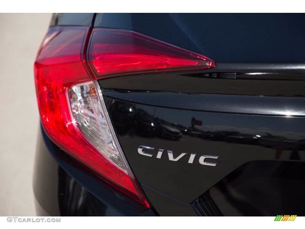 2018 Civic EX Sedan - Crystal Black Pearl / Black photo #12