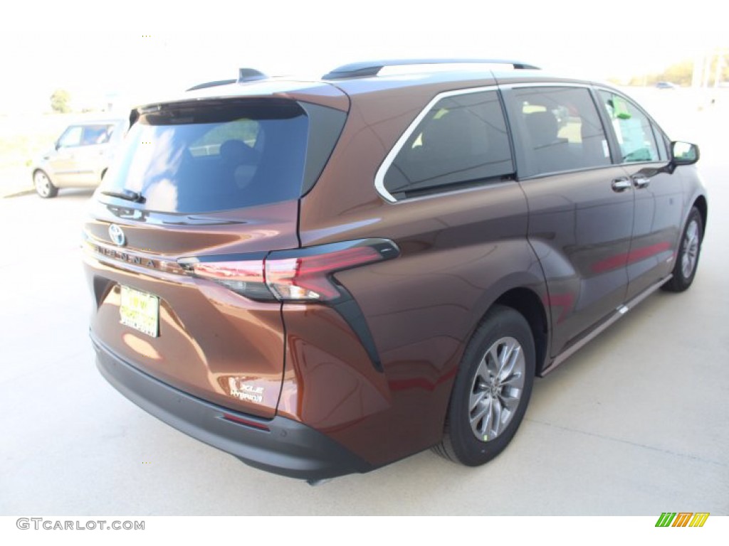 2021 Sienna XLE Hybrid - Sunset Bronze Mica / Chateau photo #8