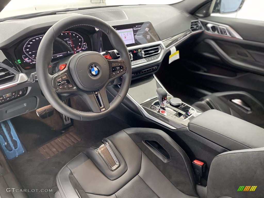Black Interior 2021 BMW M4 Competition Coupe Photo #141445583