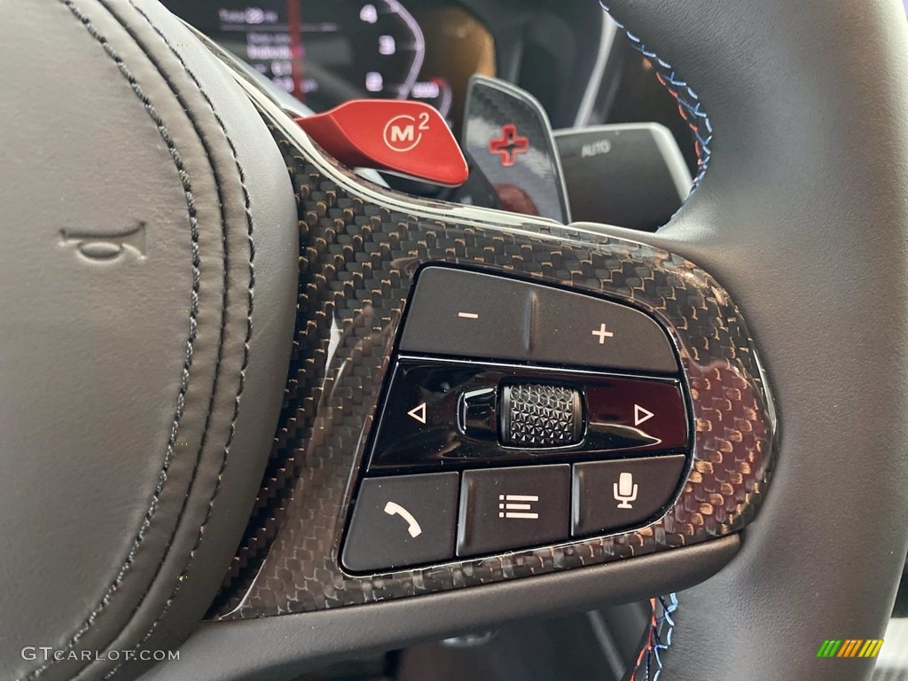 2021 BMW M4 Competition Coupe Black Steering Wheel Photo #141445659