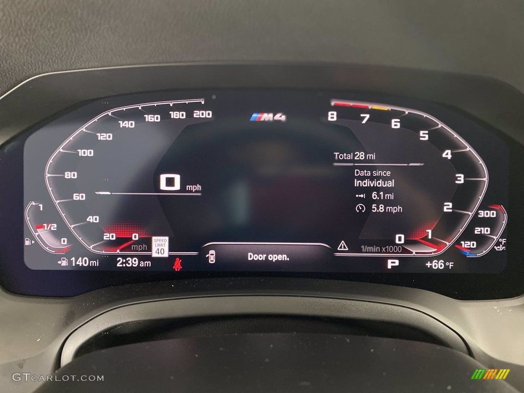 2021 BMW M4 Competition Coupe Gauges Photo #141445676