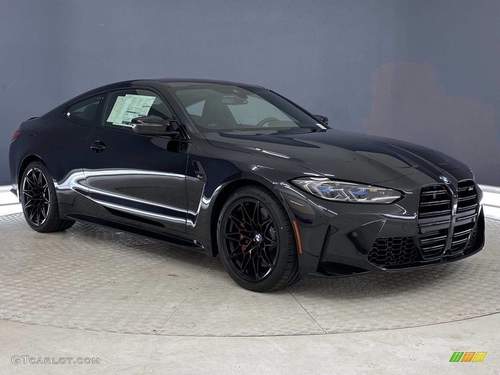 Black Sapphire Metallic 2021 BMW M4 Competition Coupe Exterior Photo #141445886