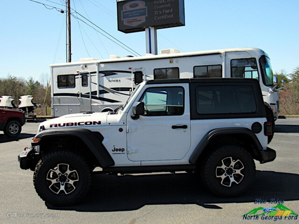 2020 Wrangler Rubicon 4x4 - Bright White / Black photo #2