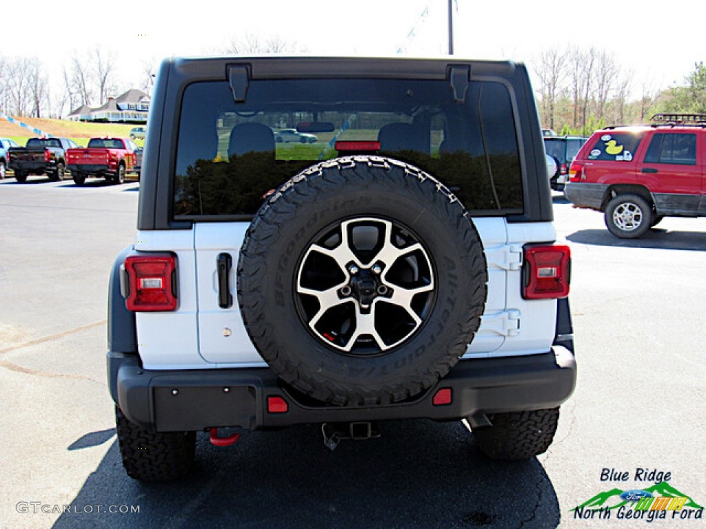 2020 Wrangler Rubicon 4x4 - Bright White / Black photo #4